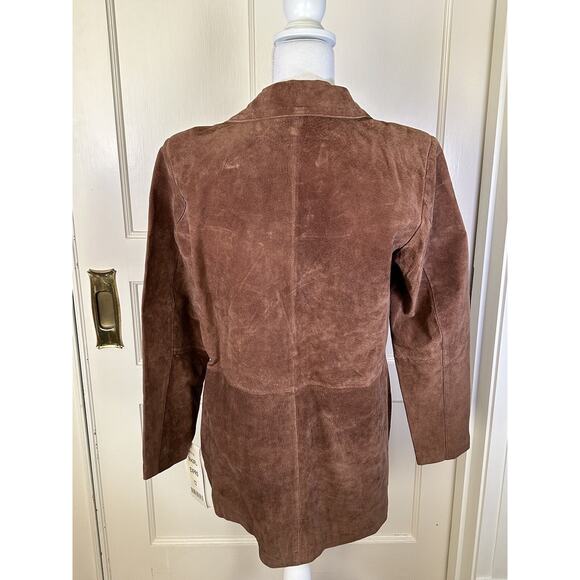 Vintage Lew Megram Women’s Brown Leather Jacket 12 NWT - Picture 2 of 7
